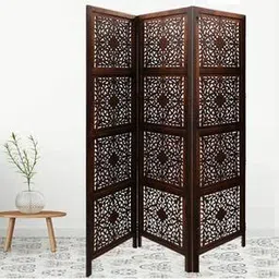 new shilpi handicrafts Solid Wood Room Divider in Brown Colour-picture-34