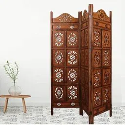 new shilpi handicrafts Solid Wood Room Divider in Brown Colour-picture-18