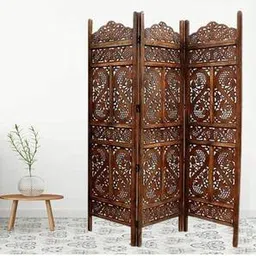 new shilpi handicrafts Solid Wood Room Divider in Brown Colour-picture-11