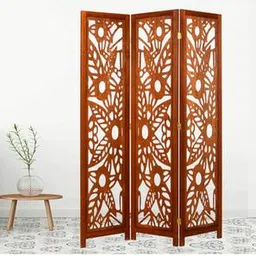 new shilpi handicrafts Solid Wood Room Divider in Brown Colour-picture-13