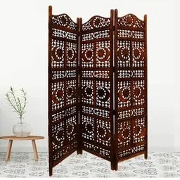 new shilpi handicrafts Solid Wood Room Divider in Brown Colour-picture-12