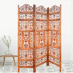 new shilpi handicrafts Solid Wood Room Divider in Brown Colour-picture-13