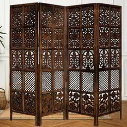 new shilpi handicrafts Solid Wood Room Divider in Brown Colour-picture-2