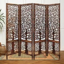 new shilpi handicrafts Solid Wood Room Divider in Brown Colour-picture-21