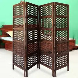 new shilpi handicrafts Solid Wood Room Divider in Brown Colour-picture-16