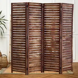 new shilpi handicrafts Solid Wood Room Divider in Brown Colour-picture-19
