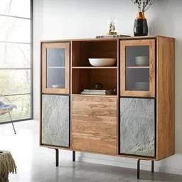the home dekor Jarrah Solid Wood Sideboard in Melamine Finish-picture-13