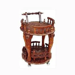 new shilpi handicrafts Solid Wood Bar Cabinet in Glossy Finish-picture-25