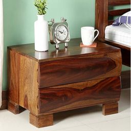 globally indian Eliot Solid Wood Bedside Table in Natural Finish-picture-36