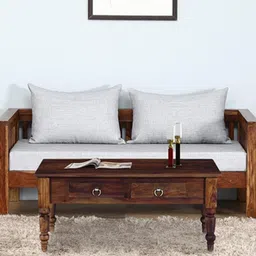 globally indian Euler Rectangular Solid Wood Coffee Table in Provincial Teak Finish-picture-35