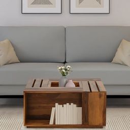 globally indian Byron Rectangular Solid Wood Coffee Table in Provincial Teak Finish-picture-38