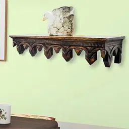disoo fashions Watson Coffee Walnut Solid Wood Wall Shelf-picture-19