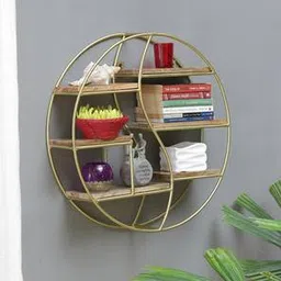woodenmood Brown Solid Wood Wall Shelf-picture-15