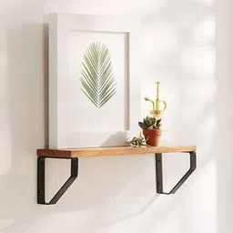 woodenmood Brown Solid Wood Wall Shelf-picture-40