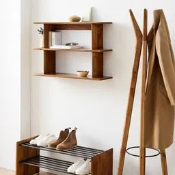 woodenmood Brown Solid Wood Wall Shelf-picture-32