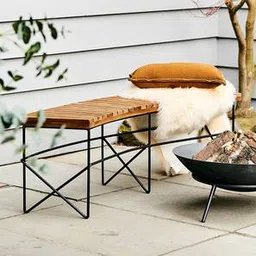 woodenmood Hevea Solid Wood Bench in Rustic Teak Brown Finish-picture-49
