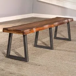 woodenmood Darwin Solid Wood Bench in Honey Oak Brown Finish-picture-44