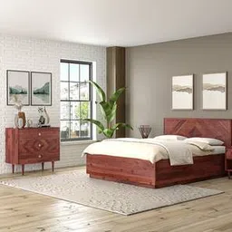 orange tree Dado Solid Wood Chest of 3 Drawers in Autumn Brown Finish-picture-36