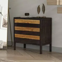 orange tree Raas Solid Wood Chest of 3 Drawers in Autumn Brown Finish-picture-42