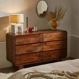 woodenmood Roswell Solid Wood Chest of 6 Drawers in Matte Finish-picture-45