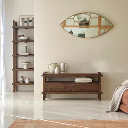 woodenmood Marra Solid Wood TV Unit in Provincial Teak Finish-picture-5