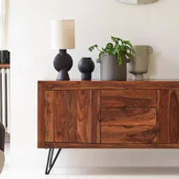 woodenmood Abigail Solid Wood Sideboard in Provincial Teak Finish-picture-45