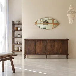 woodenmood Diner Solid Wood Sideboard in Provincial Teak Finish-picture-47