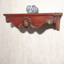 disoo fashions Danforth Brown Solid Wood Wall Shelf-picture-43