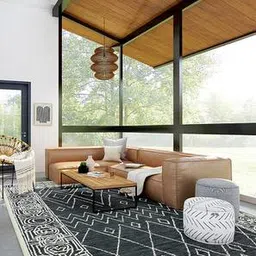 saraswati global Charcoal Modern Hand Woven Wool Carpet-picture-47