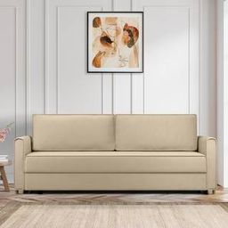 home lifestylez Leon 3 Seater Fold Out Sofa cum Bed In Cream Colour-picture-40