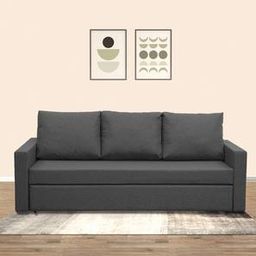 home lifestylez Akron 3 Seater Pull Out Sofa cum Bed In Dark Grey Colour-picture-45