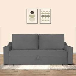 home lifestylez Step 3 Seater Pull Out Sofa cum Bed In Dark Grey Colour-picture-42