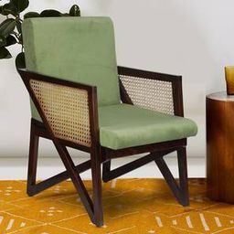 globally indian Arabella Accent Chair in Green Colour-picture-2