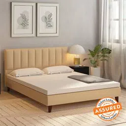 globally indian Dallas Engineered Wood Queen Size Non Storage Bed in Honey Oak Finish-picture-9