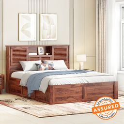 urban ladder Cambry Solid Wood King Size Bed with Hydraulic Storage Bed in Honey Finish-picture-37
