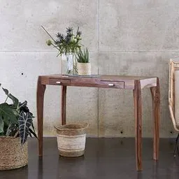 woodenmood Aldrich Solid Wood Console Table in Honey Oak Finish-picture-25