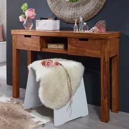 woodenmood Wadsworth Solid Wood Console Table in Honey Oak Finish-picture-23