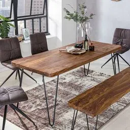 woodenmood Gillespie 4 Seater Honey Oak Dining Table-picture-22