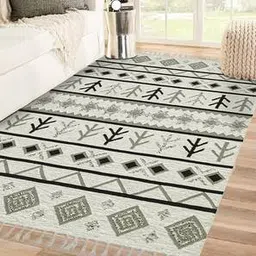 saraswati global Ivory Abstract Hand Woven Wool Carpet-picture-20