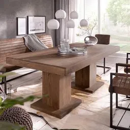 woodenmood Kaia 8 Seater Light Walnut Dining Table-picture-23