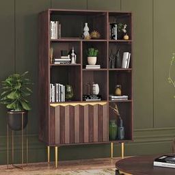 urban ladder Keoni Solid Wood Bookshelf in Claret Mahogany Finish-picture-44