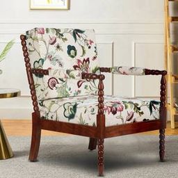 globally indian Ezekiel Accent Chair in Multi Coloured Colour-picture-15