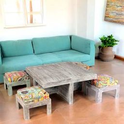 ikiriya Square Solid Wood Coffee Table in Multicolored Finish-picture-6