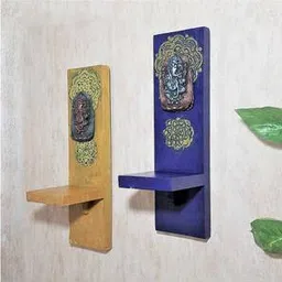 disoo fashions Chipper Multicolor Solid Wood Wall Shelf-picture-36