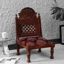 globally indian Athena Accent Chair in Maroon Colour-picture-21