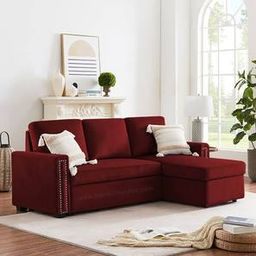 home lifestylez Solace 3 Seater Pull Out Sofa cum Bed In Maroon Colour-picture-8