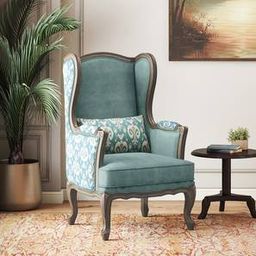 urban ladder Serai Lounge Chair in Mint Ikat Colour-picture-15