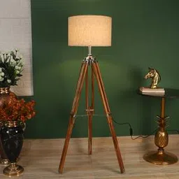 pristine interiors Shaela Natural Linen Shade Floor Lamp-picture-21