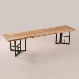 woodenmood Austen Solid Wood Bench in Natural Natural Finish-picture-30