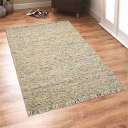 saraswati global Orange Stripes Hand Woven Wool Carpet-picture-42